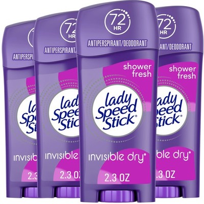 Lady Speed Stick Antiperspirant Deodorant for 2.3 Ounce (Pack of 4), White