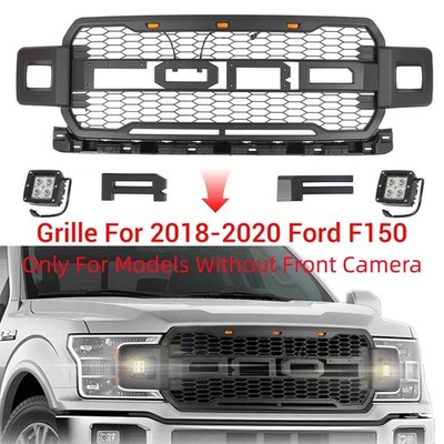 For 2018 2019 2020 F150 Grill Raptor Style Front Bumper Grille Mesh w/LED Lights
