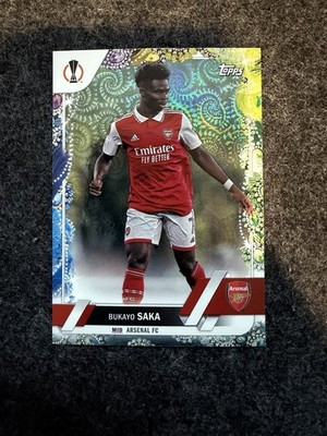 2022-23 Topps Carnaval EdUEFA Club Competitions - Bukayo Saka Green Samba /75