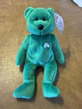 NWT Ty Beanie Babies Erin Shamrock Green Bear 1997