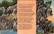 Vintage Spanish Moss Legend Postcard by Tichnor Bros Boston
