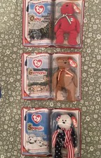 McDonalds TY Teenie Beanie Babies 2000 International Bears II Set of 3