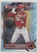 2022 Bowman Draft Sky Blue 116/499 Justin Boyd #BD-13 fm0