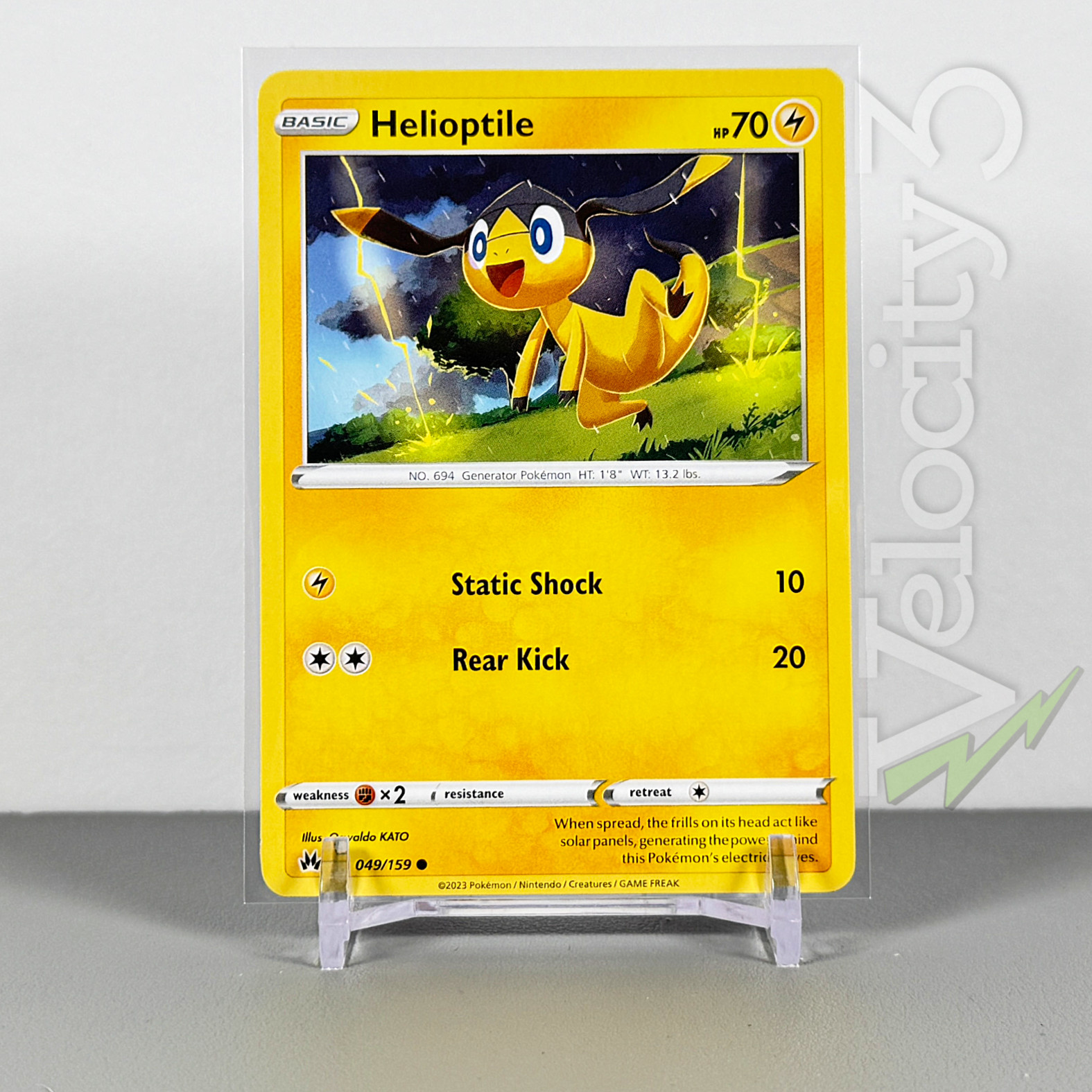 Pokemon TCG Card - Helioptile 49/159 Common | 2023 Crown Zenith | NM/Mint