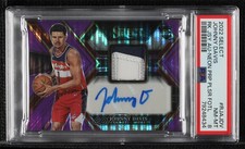 2022-23 Select FOTL Neon Purple Pulsar Prizm 7/15 Johnny Davis PSA 8 Auto 14t3