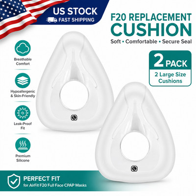 2pack Replacement  AirFit F20 Full Face Replacement Cushion-Large NEW