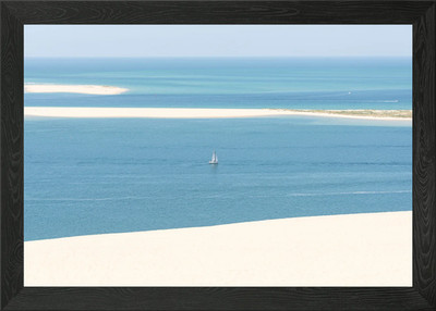 Gerahmtes Wandbild Meer und Sand Poster Leinwanddruck Bild