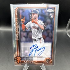 2025 Topps Chrome Grant McCray Rookie Autograph Insert #RA-GM Giants RC