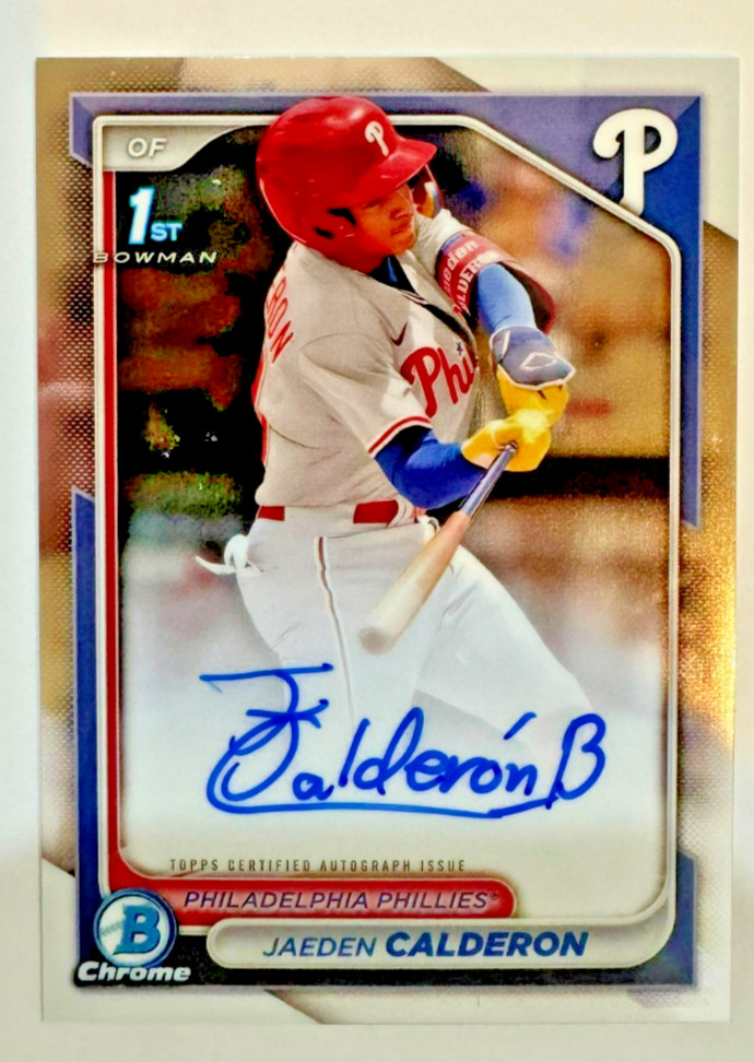 2024 Bowman Chrome - Prospect Autographs Jaeden Calderon #CPA-JCN (AU, RC)