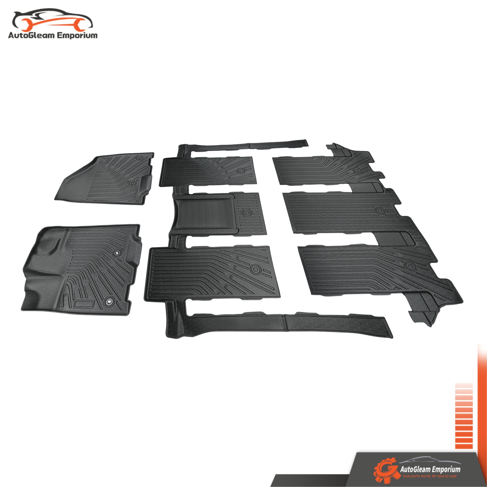 Fit For Toyota Sienna 2013-2020 7 Seats Black TPE All Weather Floor Mats Liners
