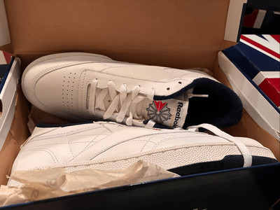 Reebok White Sneakers Club C Classic Men Size 71/2
