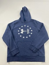 Under Armour Hoodie Mens Large ColdGear Stars Patriotic USA Pullover Sweatshirt