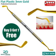 Dental Flat Plastic 3mm Composite Filling Instruments Titanium Coated Tips CE
