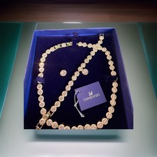 Swarovski Una Angelic GOLD Tennis Necklace Full Set- Round. Brand New Boxed-read