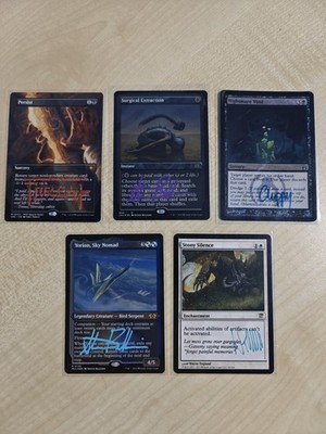 MTG Signed Cards x5  Magic the Gathering
