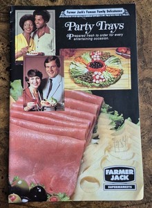 Vintage 1983 & 1984 Farmer Jack Supermarkets Party Trays Book Brochures Ephemera
