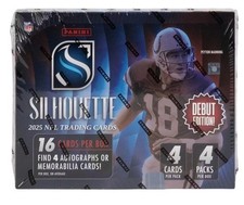 2025 Panini Silhouette Football Factory Sealed Unopened Hobby Box ~ 4 Hits!