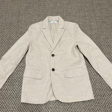 Cat Jack Kids Cotton Blend Lined Suit Off White Jacket Sz 8