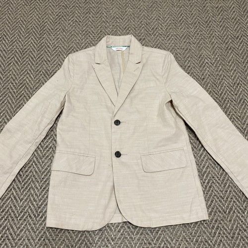 Cat & Jack Kids Cotton Blend Lined Suit Off White Jacket Sz 8