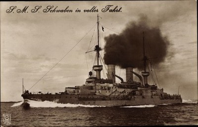 Ak Deutsches Kriegsschiff, SMS Schwaben in voller Fahrt,... - 10617622