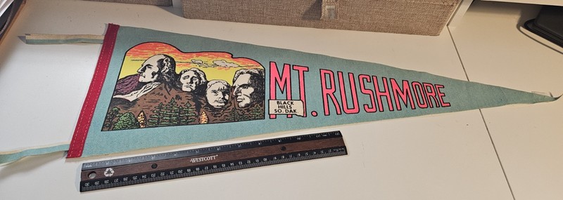 Vintage Mt. Rushmore Large Felt Pennant 25"