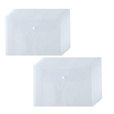 DTOOSZN 20 Pack Plastic Envelopes Flie Folders, A4 12.8 x 9.45 inches, Clear