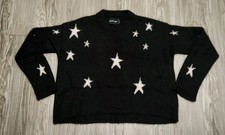 Zadig Voltaire Black Cashmere Sweater Markus C Stars Womens XSmall G2U