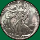 1942 Walking Liberty Half Dollar Brilliant Uncirculated BU Coin #33384