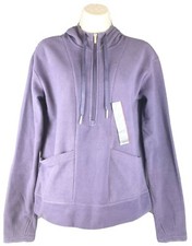All In Motion Women s Fleece Hoodie With Thumbhole Cuffs Size XS Dark Purple NWT