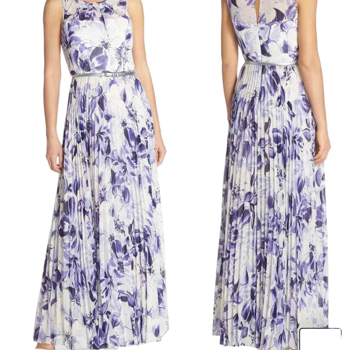 Eliza j top pleated maxi dress