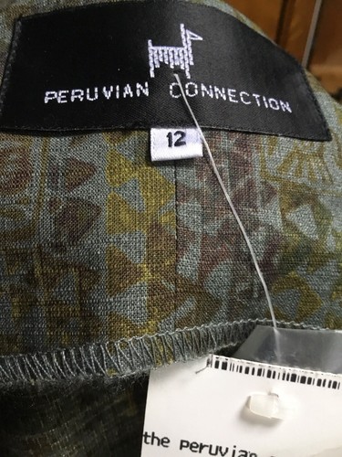 Peruvian Connection mayan block print skirt+ jacket size 12, Brand new with tags - Picture 7 of 12