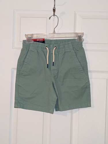 Gap Boy Elastic Waistband Pockets Stretch Soft Twill Shorts Green M 8 NWT