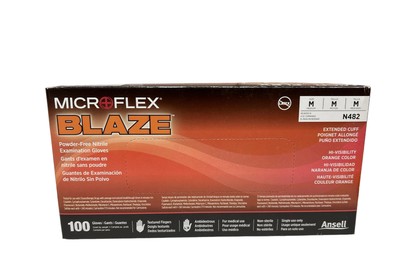 Microflex  Blaze Orange Nitrile Exam Glove