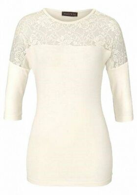 Melrose Damen SHIRT Spitzenshirt Größe 40 42 NEU 153