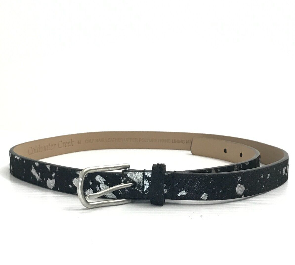 Coldwater Creek Black Belt with Silver and Turquoise Details Coldwater Creek Black Belts for Women for sale | eBay main image 2