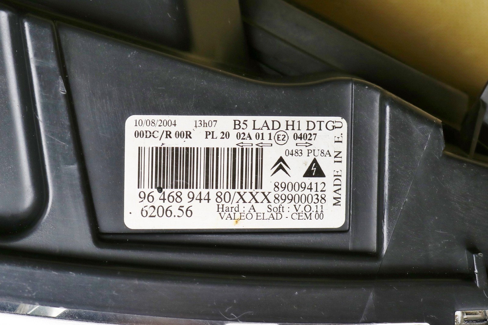 CITROEN C4 VTS Driver Headlight Xenon off Side 9646894480 for sale  