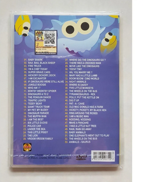 DVD - English Version Pinkfong Baby Shark 50 Children Kids Songs