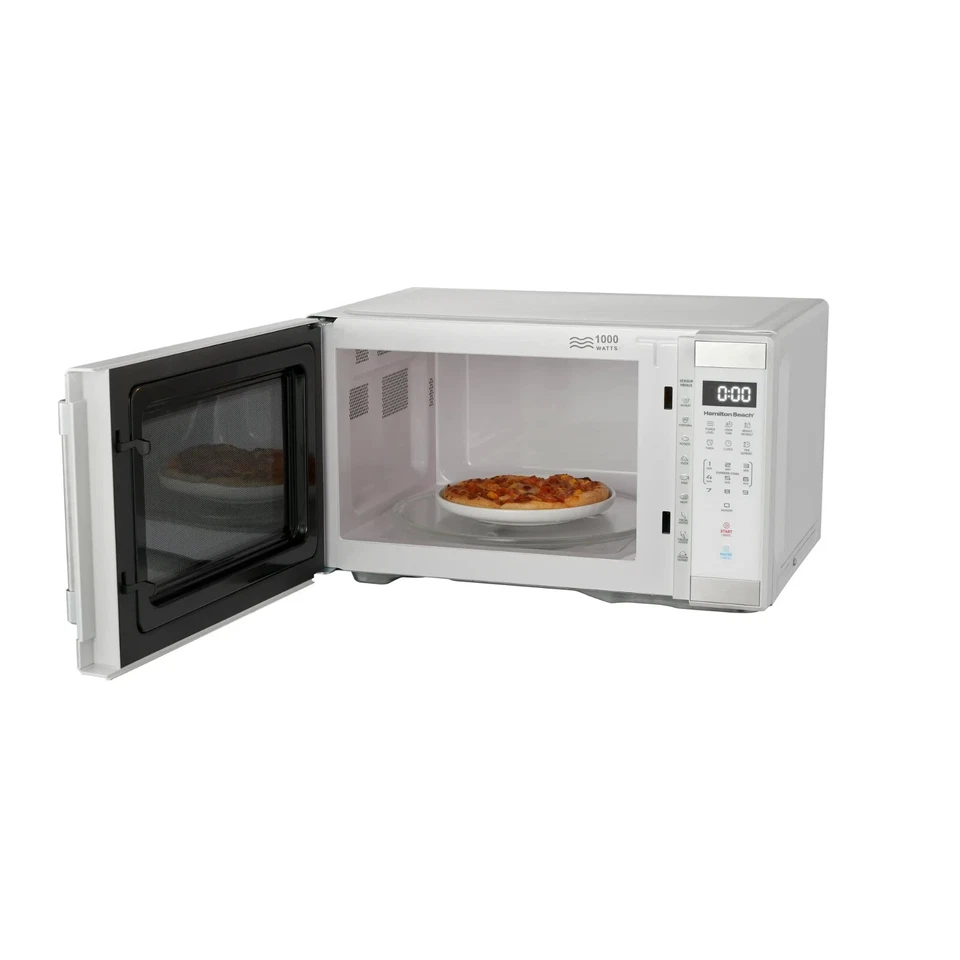 Horno microondas clásico de acero inoxidable con encimera de 1,1 pies cúbicos, 1.000 vatios, blanco Foto 4 de 4