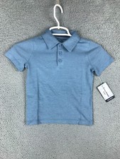 Tommy Bahama Boys Short Sleeve Collared Blue Polo Shirt Size XS 4 NWT