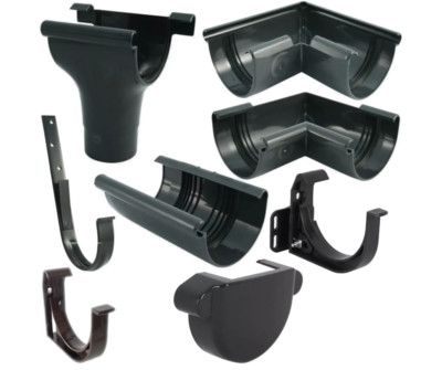 Marley Continental Dachrinnen set Dachrinnenteile RG 75 Anthrazit RAL7016
