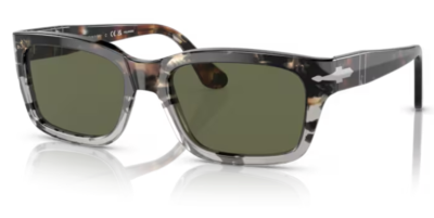 タケ③ Persol 0PO3301S 115958 Brown Grey tortoise/Green polarized Men's