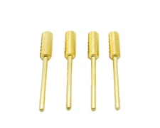 Startool Acrylic Nail Drill 3/32" STF Fine ( Small Head ) Gold *( 4 Pieces )