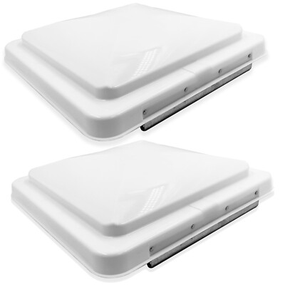 2Pcs White 14'' x 14'' Replacement Roof Vent Lid Cover Camper RV Trailer Ventline