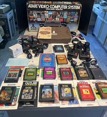 VTG Atari 2600 Rare 4 Switch System Lot With Box Manuels 14 Games ...