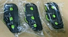 3  HARD PLASTIC NEON DIAL 3 WHEEL INDICATORS 2 Strike 3 Ball 2 Outs 