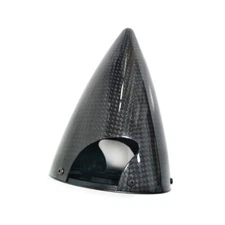 2 Blade 3.5inch Black RC Plane Carbon Fiber Spinner Screw Fix Impeller Cover Tip