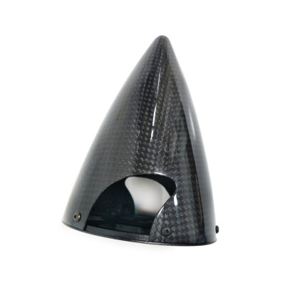 2 Blade 3.5inch Black RC Plane Carbon Fiber Spinner Screw Fix Impeller Cover Tip