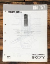 Sony RM-757 Remote Control Service Manual Original 