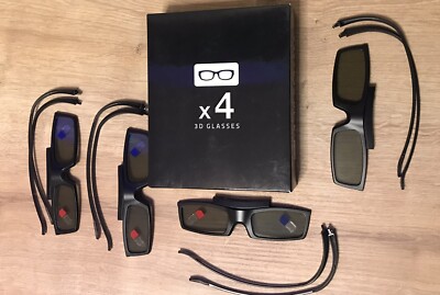 (4) Samsung Model # SSG-5100GB 3D active  glasses with box