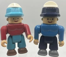 Two  3" Toolhead Figures Flat Head + Phillips Head 1997 Soma Vintage